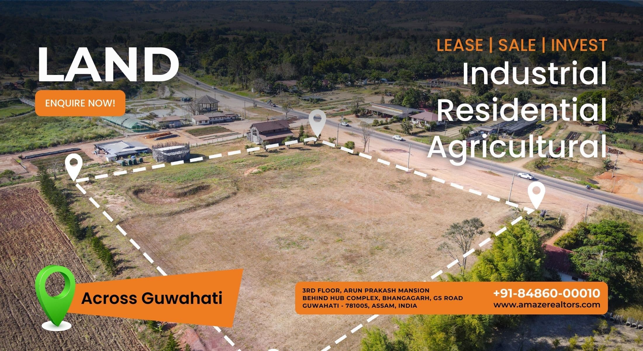 Industrial, residential and agricultural land across Guwahati